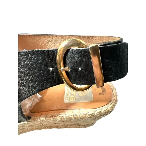 KANNA  Black Wedge Platform Espadrille Heels, Made in Spain, 9 - Picture 6 of 9